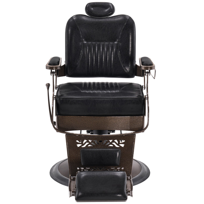 BarberPub Heavy Duty Metal Vintage Barber Chair All Purpose Hydraulic Recline Salon Beauty Spa Chair Styling Equipment 2925