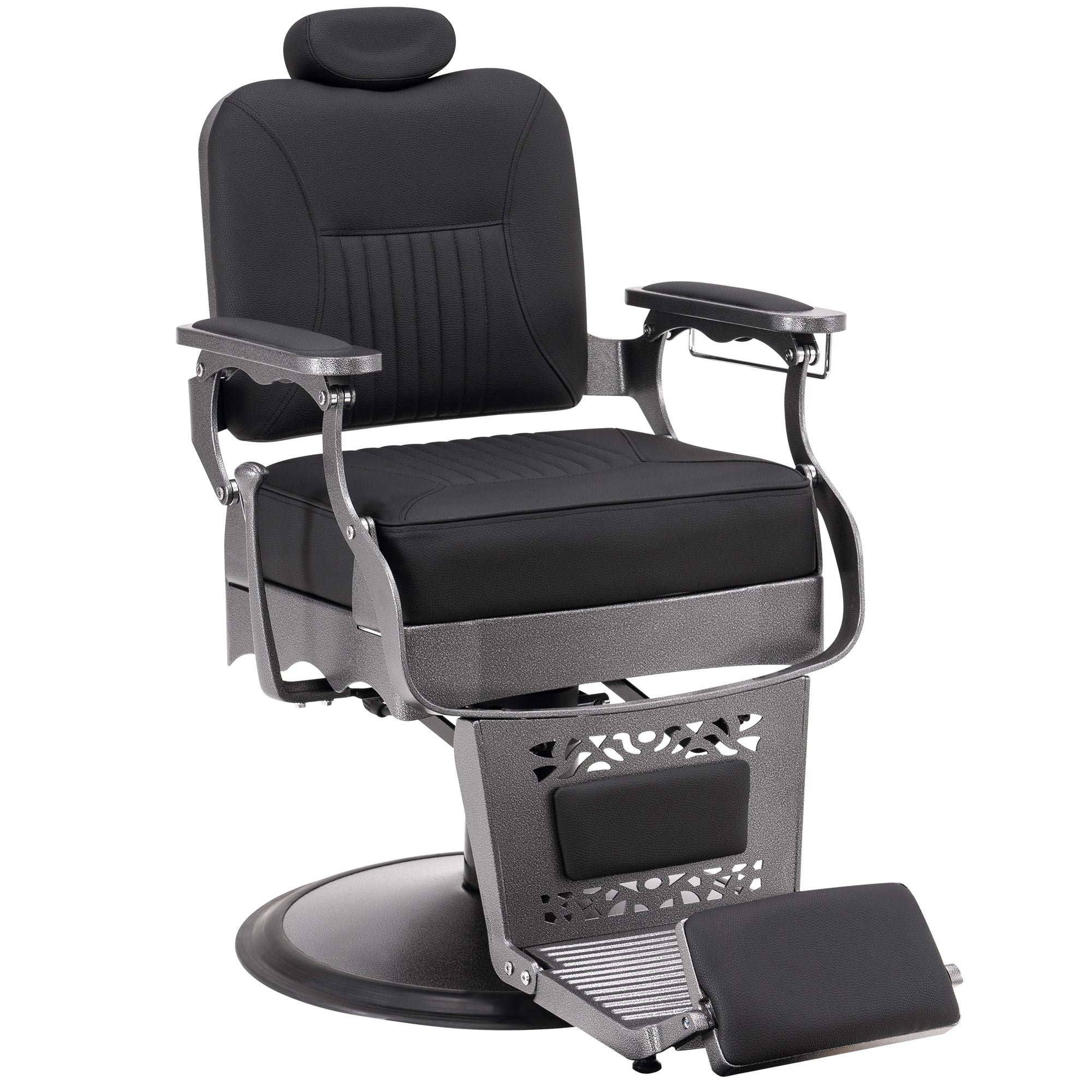 BarberPub Reclining Barber Chair, All Purpose Hydraulic Hair Stylist Salon Chair 2925