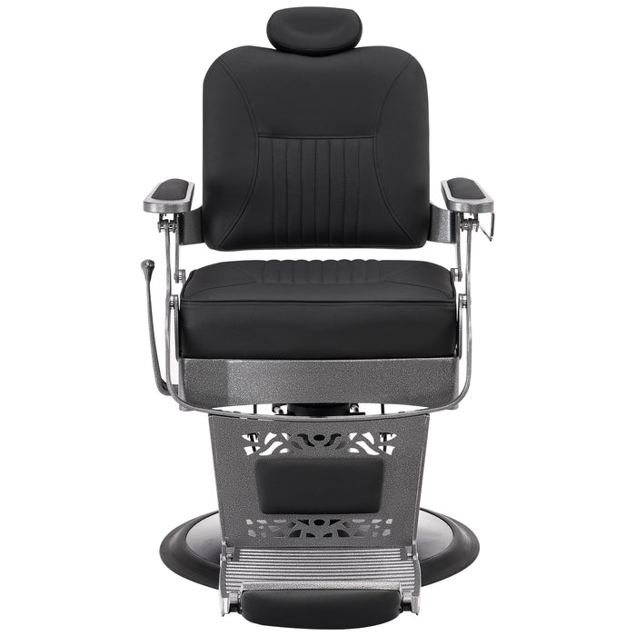 BarberPub Heavy Duty Metal Vintage Barber Chair All Purpose Hydraulic Recline Salon Beauty Spa Chair Styling Equipment 2925