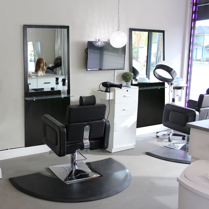 BarberPub Wall Mount Barber Station Makeup Mirrors Hair Styling Station Beauty Salon Spa Equipment 3016