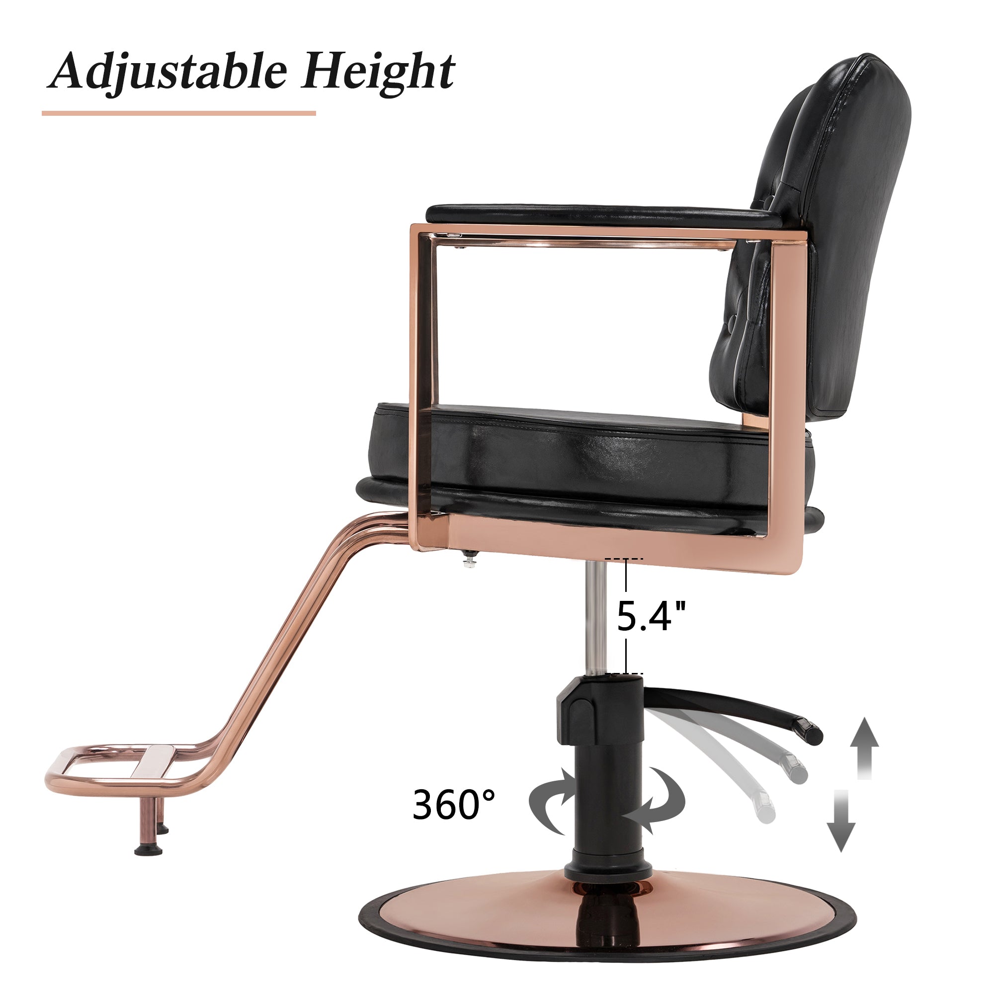 BarberPub Salon Chair for Hair Stylist, Hydraulic Beauty Spa Equipment 3076