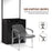BarberPub Backwash Shampoo Bowl Sink Chair Station with Mirror Salon Styling Cabinet Spa Equipment 3130