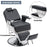 BarberPub Heavy Duty Vintage Barber Chair Hydraulic Recline Shampoo Beauty Spa Salon Equipment 3819