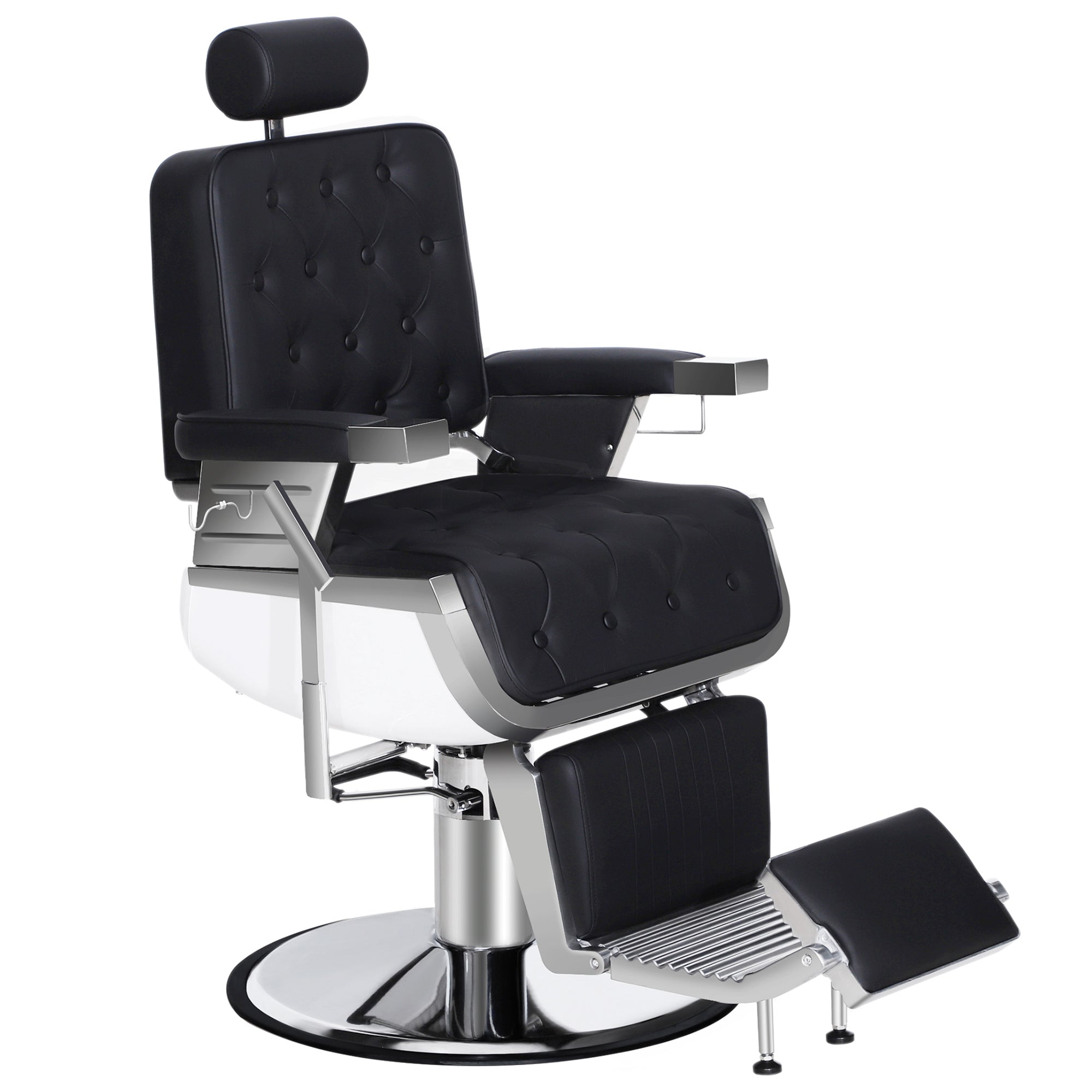 BarberPub Reclining Barber Chair, Heavy Duty Hydraulic Salon Chair for BarberShop 3833