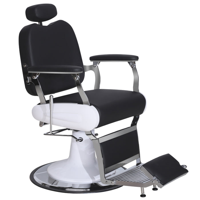 BarberPub Heavy Duty Metal Vintage Barber Chair All Purpose Hydraulic Recline Salon Beauty Spa Chair Styling Equipment 3835