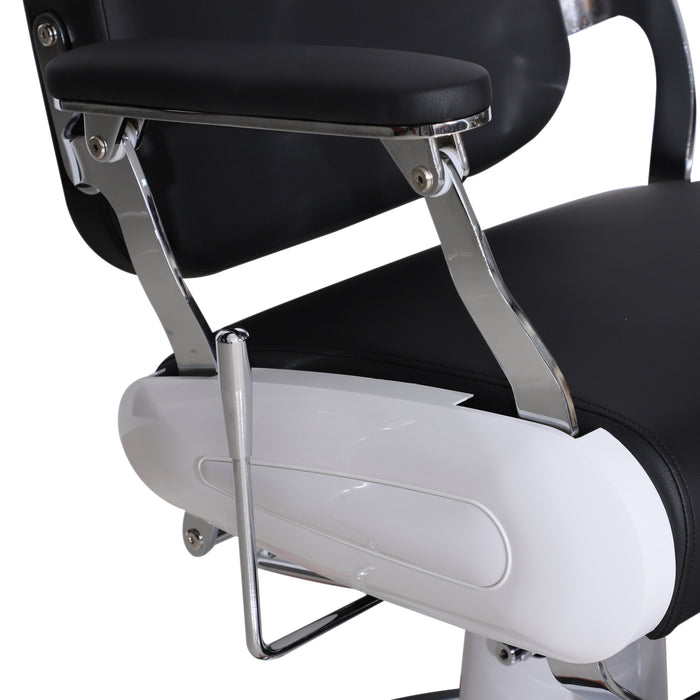 BarberPub Heavy Duty Metal Vintage Barber Chair All Purpose Hydraulic Recline Salon Beauty Spa Chair Styling Equipment 3835