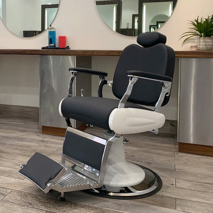 BarberPub Heavy Duty Metal Vintage Barber Chair All Purpose Hydraulic Recline Salon Beauty Spa Chair Styling Equipment 3835