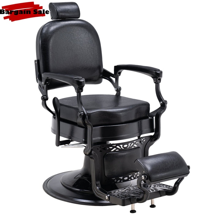 BarberPub Heavy Duty Vintage Barber Chair All Purpose Hydraulic Recline Salon Beauty Spa Equipment 3850