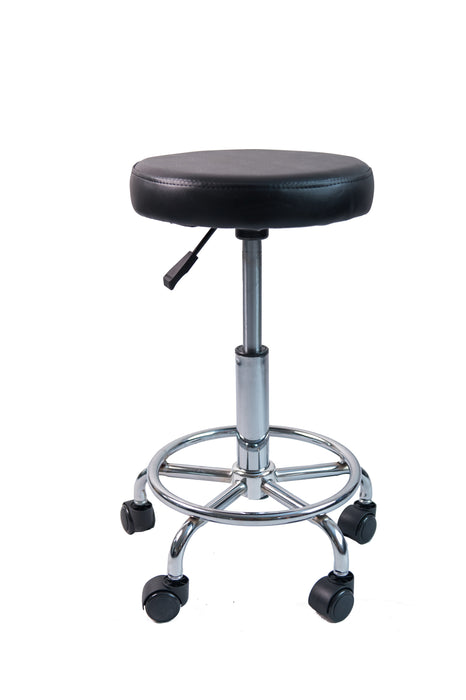 BarberPub Adjustable Hydraulic Rolling Swivel Salon Stool Chair Tattoo Massage Facial Spa Stool Chair Black 6003