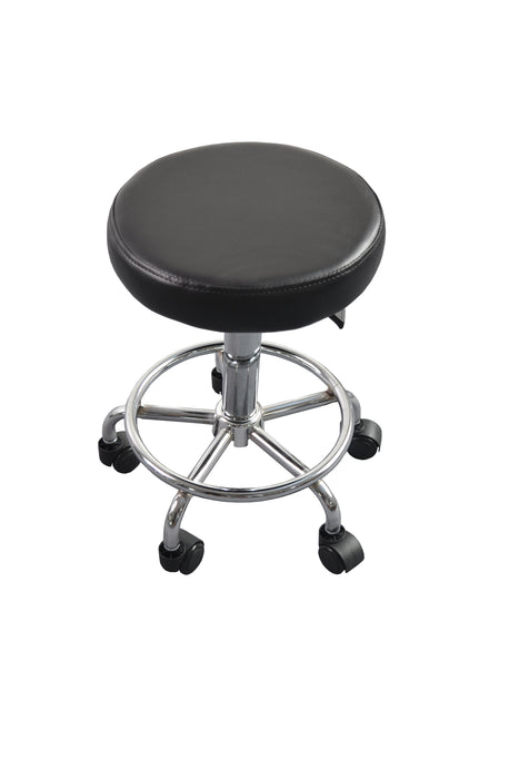 BarberPub Adjustable Hydraulic Rolling Swivel Salon Stool Chair Tattoo Massage Facial Spa Stool Chair Black 6003