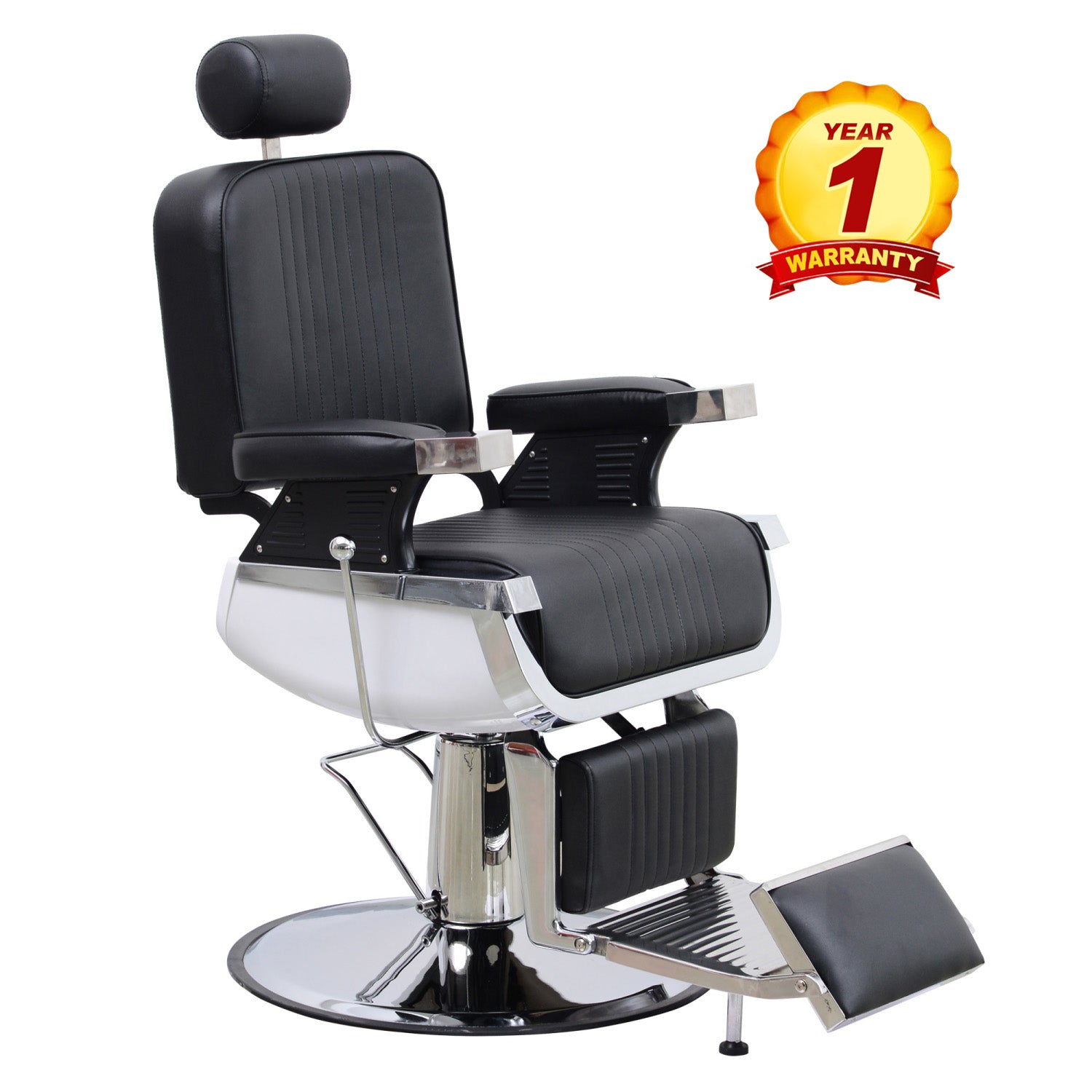 BarberPub Hydraulic Barber Chair, All Purpose Reclining Salon chair with Headrest 8740