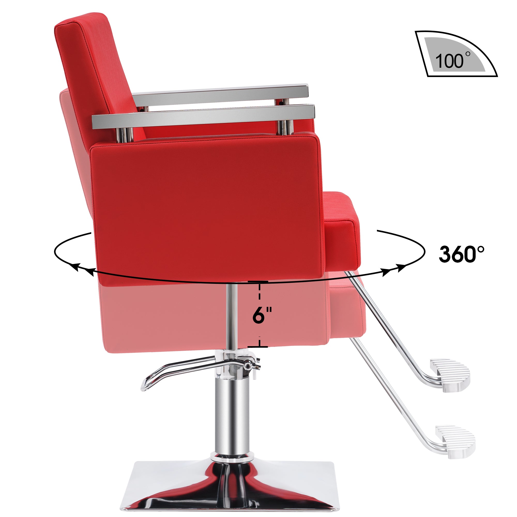 BarberPub Salon Chair, Styling Chair for Hair Stylist, Home Salon SPA Equipment 8808