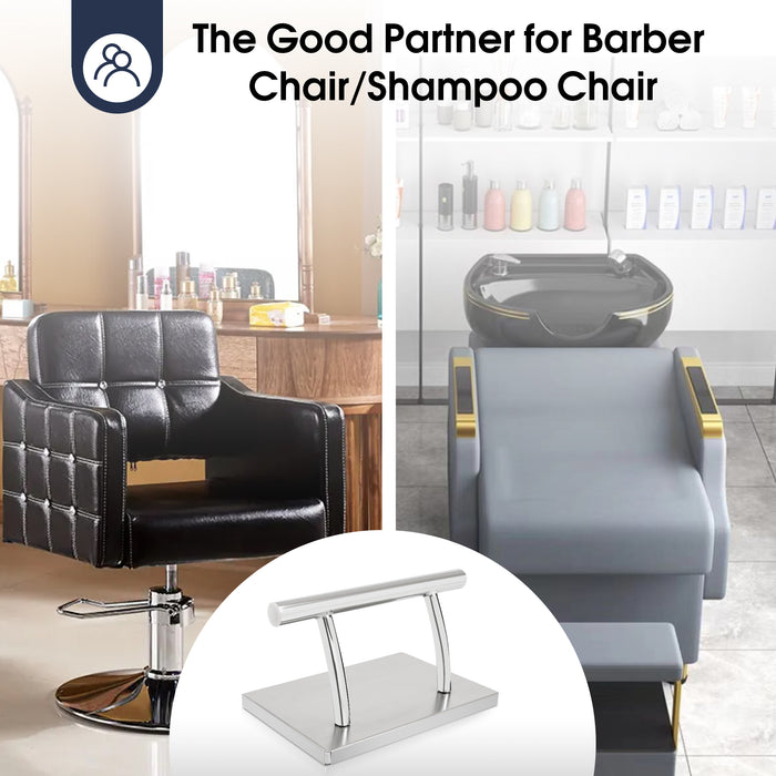 BarberPub Stainless Steel Footrest Barber Chair Foot Rest Parts for Hairdressing Salon Beauty Spa Equipment FOT