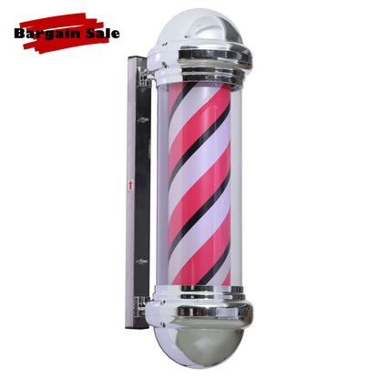 BarberPub Barber Pole Rotating LED Strips Metal Hair Salon Sign L016