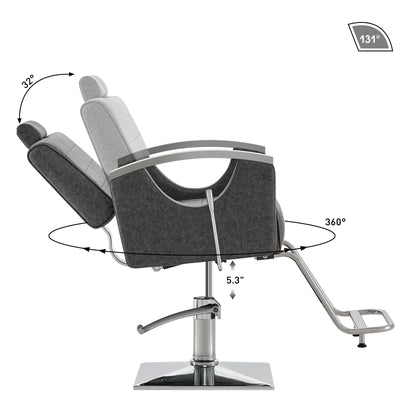 BarberPub Barber Chair for Barbershop,Reclining Salon Chair for Hair Stylist 9180