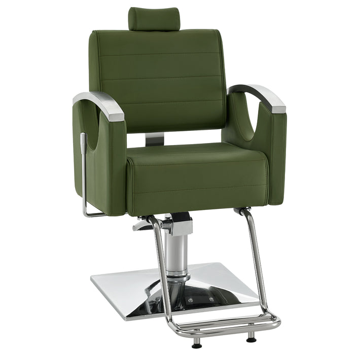 BarberPub Classic Barber Chair Reclining Salon Chair for Hair Stylist, Heavy Duty Hair Spa Salon Styling Beauty Equipment 9180