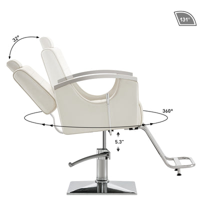 BarberPub Barber Chair for Barbershop,Reclining Salon Chair for Hair Stylist 9180