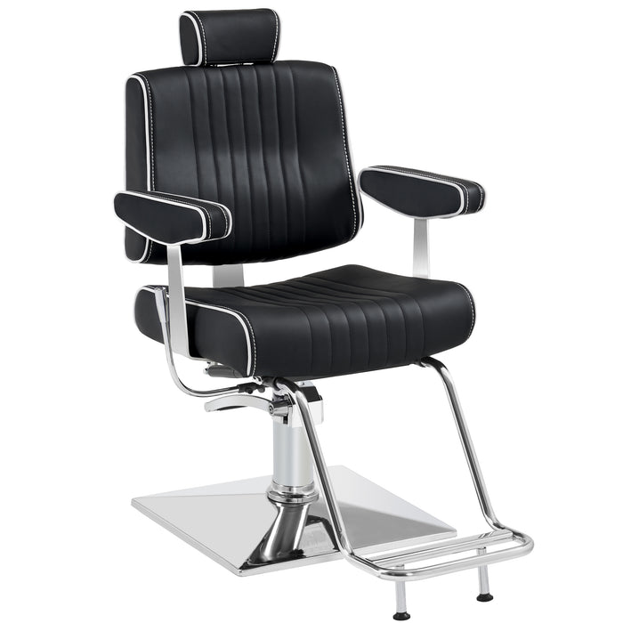 BarberPub Classic Barber Chair All Purpose Modern Hydraulic Recline Swivel Heavy Duty Hair Salon Styling Beauty Spa Equipment 9138