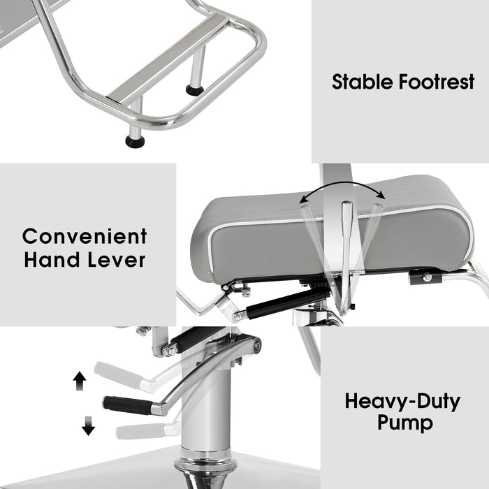 BarberPub Classic Barber Chair All Purpose Modern Hydraulic Recline Swivel Heavy Duty Hair Salon Styling Beauty Spa Equipment 9138