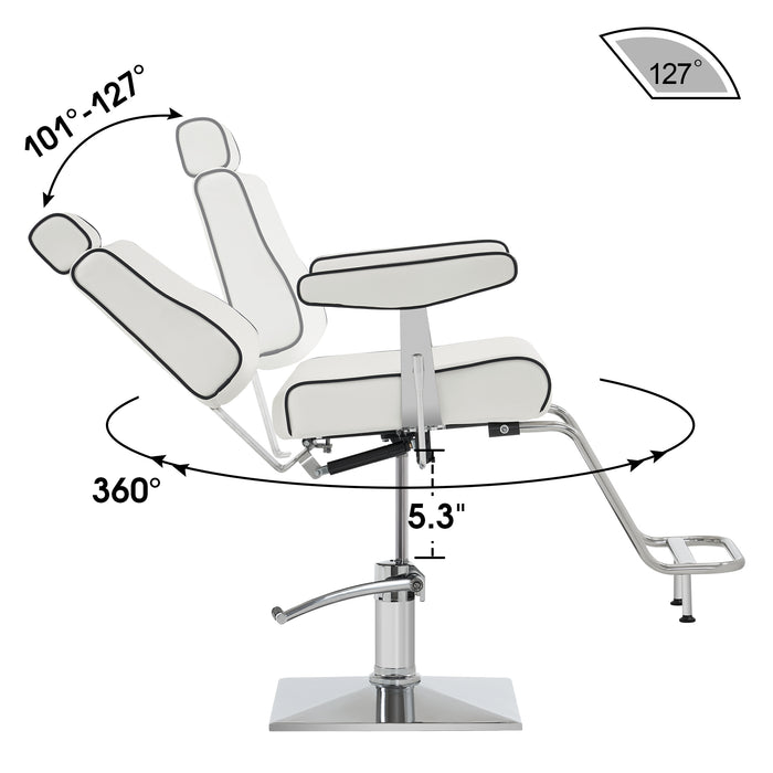 BarberPub Classic Barber Chair All Purpose Modern Hydraulic Recline Swivel Heavy Duty Hair Salon Styling Beauty Spa Equipment 9138