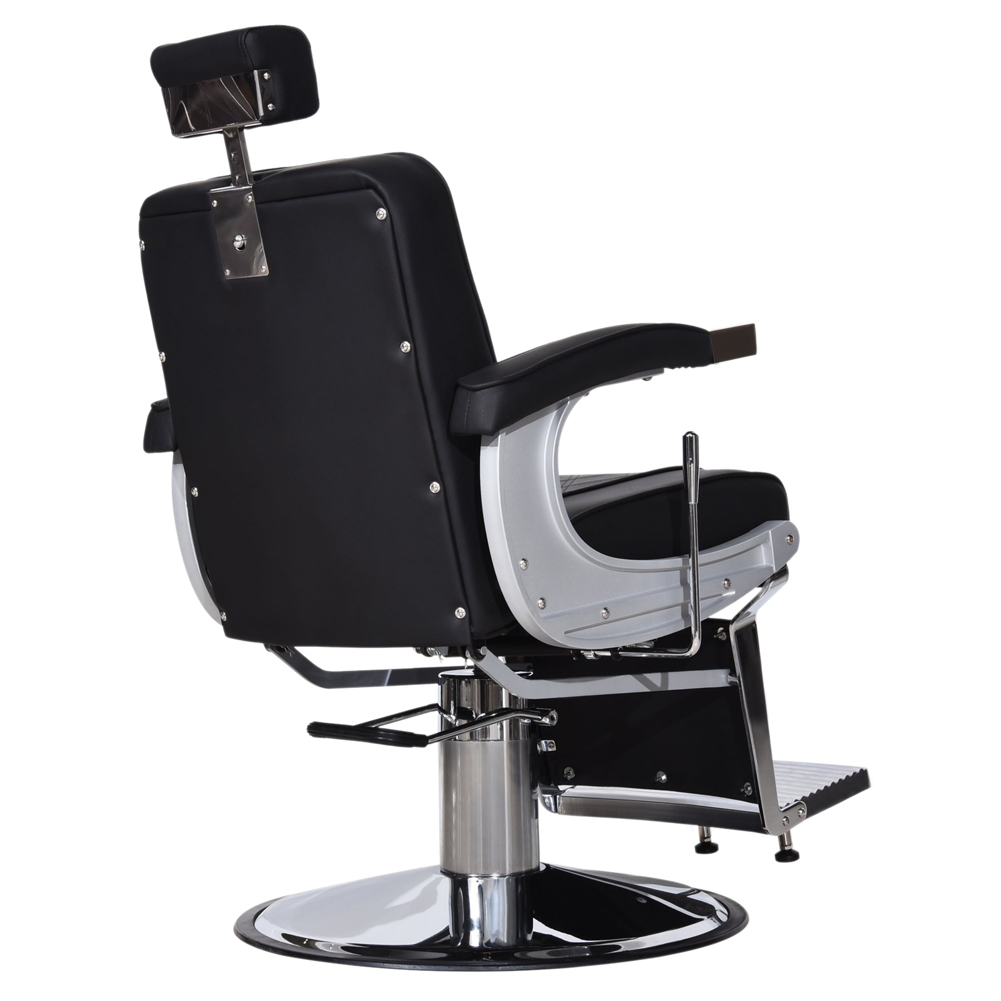 BarberPub Vintage Barber Chair Heavy Duty Metal Frame All Purpose Hydraulic Recline Beauty Salon Spa Equipment 3827