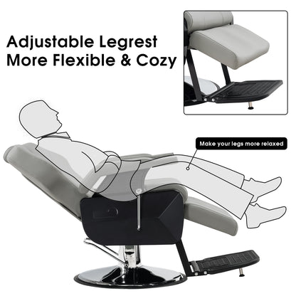 BarberPub Barber Chair for Barbershop, All Purpose Hydraulic Reclining Salon Chair 9208