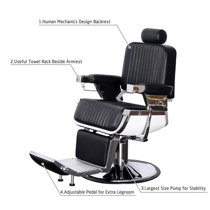 BarberPub Reclining Barber Chair, All Purpose Salon Chairs for Barbershop 2009