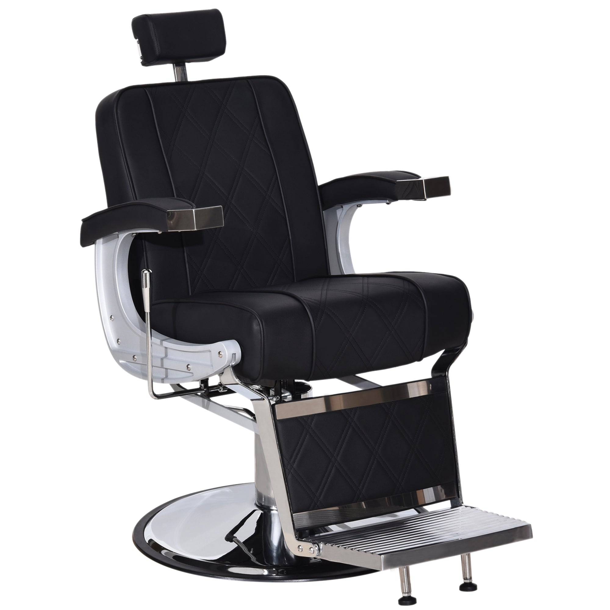 BarberPub Vintage Barber Chair Heavy Duty Metal Frame All Purpose Hydraulic Recline Beauty Salon Spa Equipment 3827