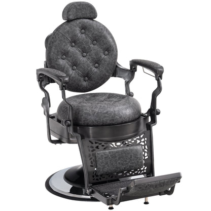 BarberPub Hydraulic Barber Chair, Heavy Duty Metal Frame Reclining Salon Chair 9213