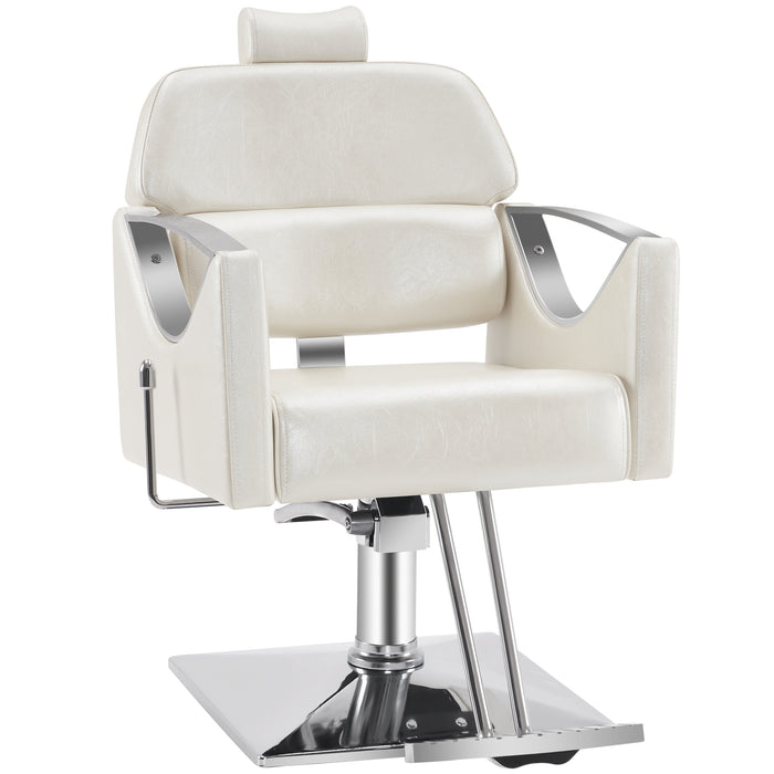 BarberPub Classic Recliner Barber Chair Heavy Duty Hair Spa Salon Styling Beauty Equipment 3126