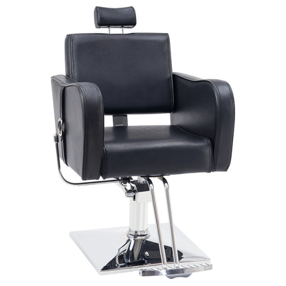 BarberPub Reclining Hydraulic Barber Chair, Spa Salon Styling Chairs for Barbershop 3124