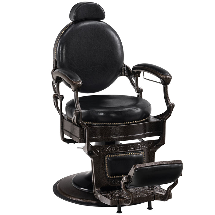 BarberPub Heavy Duty Metal Vintage Barber Chair All Purpose Hydraulic Recline Salon Beauty Spa Chair Styling Equipment 9201