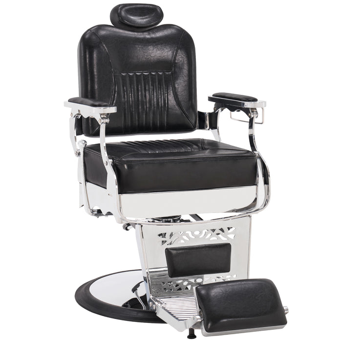 BarberPub Heavy Duty Metal Vintage Barber Chair All Purpose Hydraulic Recline Salon Beauty Spa Chair Styling Equipment 2926