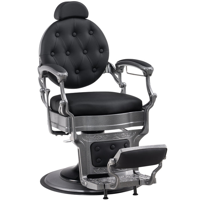 BarberPub Heavy Duty Metal Vintage Barber Chair All Purpose Hydraulic Recline Salon Beauty Spa Chair Styling Equipment 2933