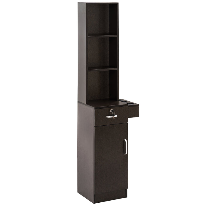 BarberPub Wall Mount Barber Station Hair Styling Drawer Storage Beauty Salon Spa Equipment 3208