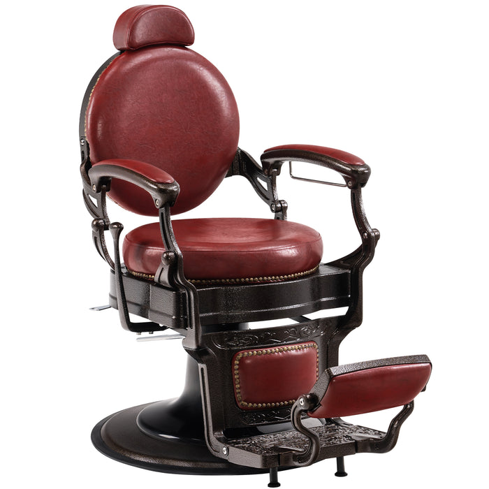 BarberPub Heavy Duty Metal Vintage Barber Chair All Purpose Hydraulic Recline Salon Beauty Spa Chair Styling Equipment 9201