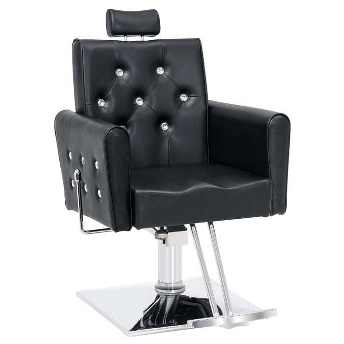 BarberPub Classic Recliner Barber Chair Antique Hair Spa Salon Styling Beauty Equipment 3123