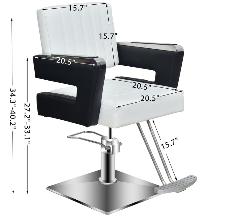 BarberPub Salon Chair For Hair Stylist, All Purpose Hydraulic Barber Styling Chair, Beauty Spa Equipment 8815 (6’’ Seat Height Adjustment)