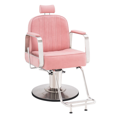 BarberPub Barber Chair for Hair Stylist, All Purpose Reclining Salon Styling Chair 8548