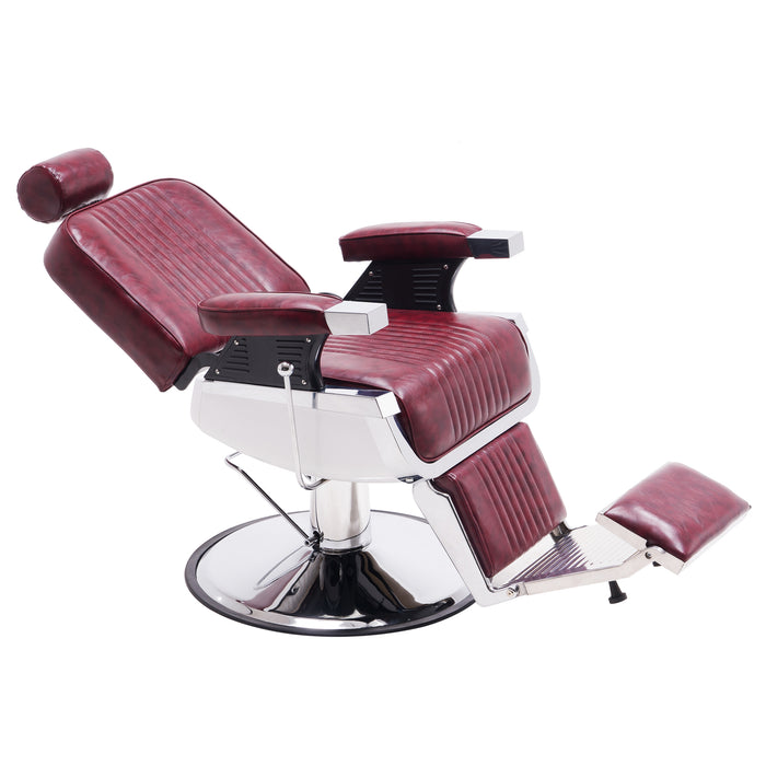 BarberPub Hydraulic Vintage Barber Chair Recline All Purpose Lincoln Salon Equipment 8740