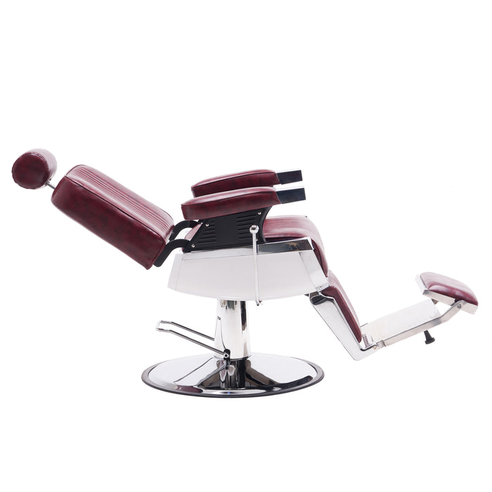 BarberPub Hydraulic Vintage Barber Chair Recline All Purpose Lincoln Salon Equipment 8740