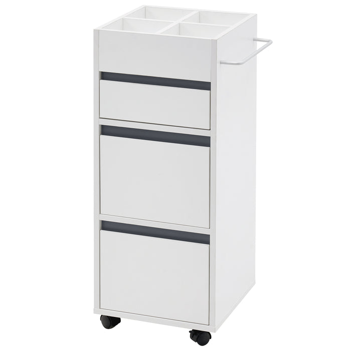 BarberPub Salon Trolley with Drawers Barber Cart Storage Cabinet Beauty Organizer Spa Equipment 2039