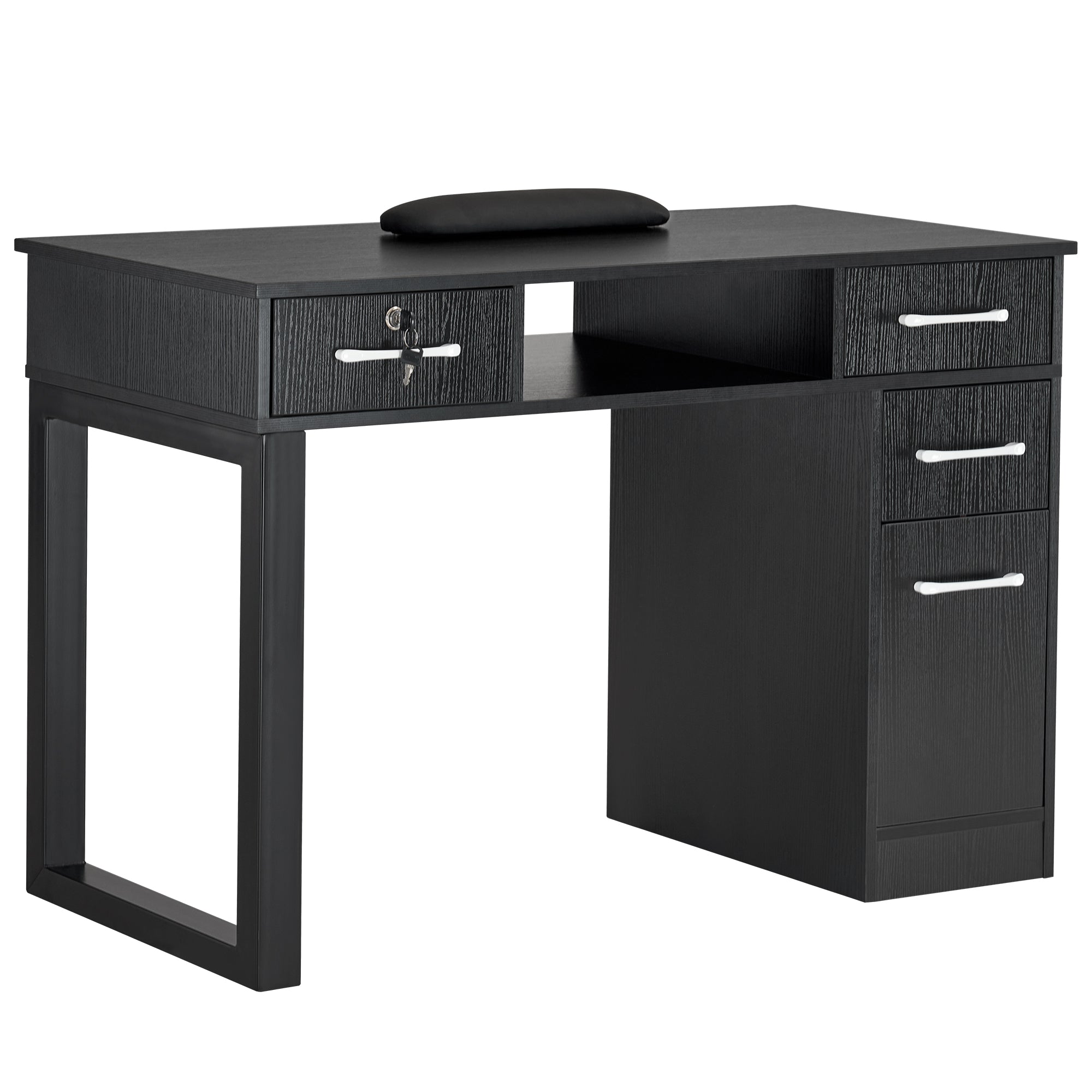 BarberPub Nail Makeup Desk with Drawers Manicure Home Office Workstation 2844