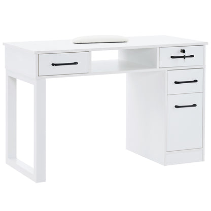 BarberPub Nail Makeup Desk with Drawers Manicure Home Office Workstation 2844