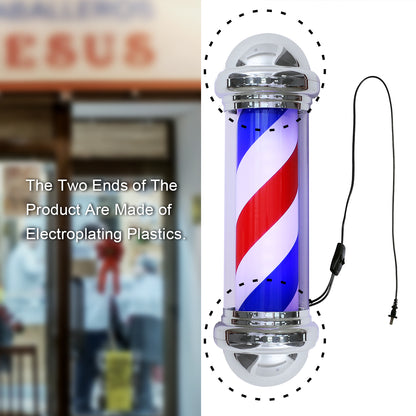 BarberPub Barber Pole Rotating LED Strips Metal Hair Salon Sign L016