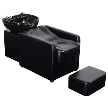 BarberPub Backwash Ceramic Shampoo Bowl Sink Unit Station Spa Salon Equipment 9103