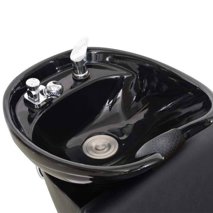 BarberPub Backwash Ceramic Shampoo Bowl Sink Chair Station Spa Salon Beauty Bowls 9089