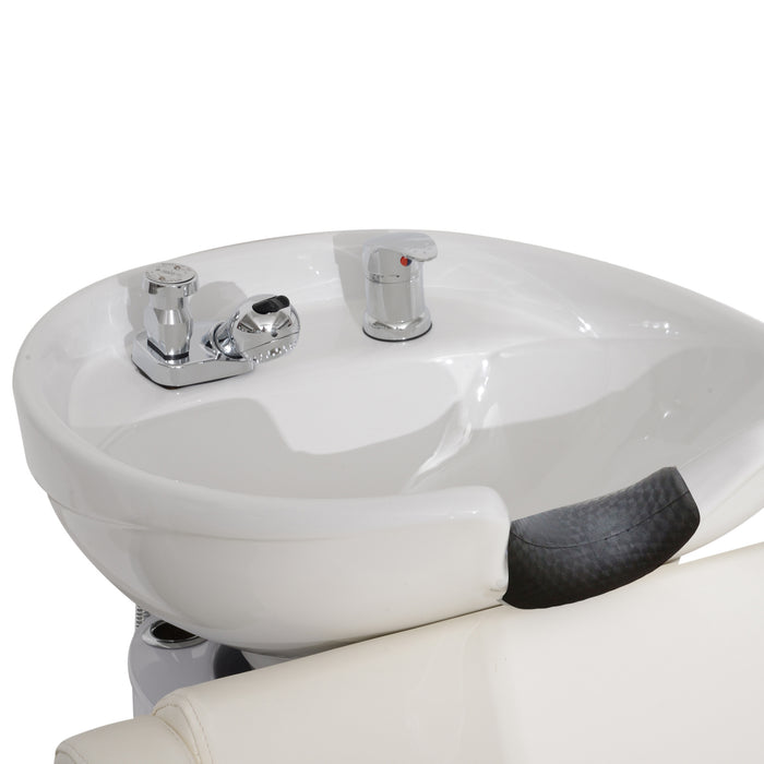 BarberPub Backwash Ceramic Shampoo Bowl Sink Chair Station Spa Salon Beauty Bowls 9089