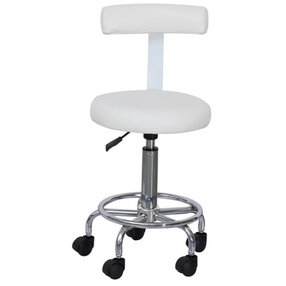 BarberPub Adjustable Hydraulic Rolling Swivel Salon Stool Chair Tattoo Massage Facial Spa Stool Chair With Backrest and Wheels 6005