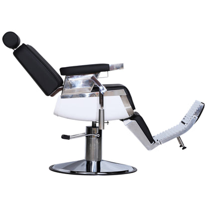 BarberPub Modern Reclining Barber Chair,Heavy-Duty All Purpose Barbershop Equipment 3823